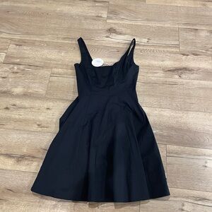 STAUD Mini Wells Black Dress